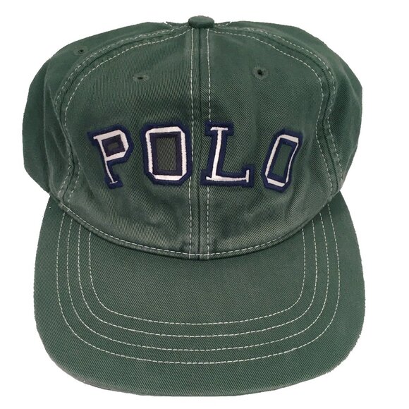 NEW 2003 Vintage Polo Sport Ralph Lauren Baseball Hat! Weathered Green Big POLO